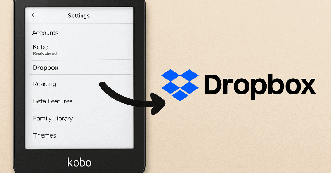 Enabling dropbox on kobo clara ebook reader